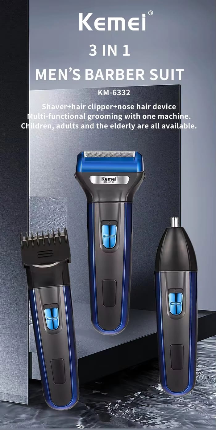 KM-6332 3 in 1 Grooming Kit