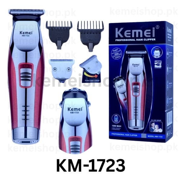 Kemei KM-1723 Professional Cordless Hair Clipper & Beard Trimmer - Image 2