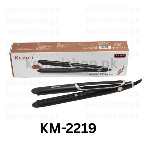 Kemei KM-2219 2-in-1 Hair Straightener and Curler - Image 2