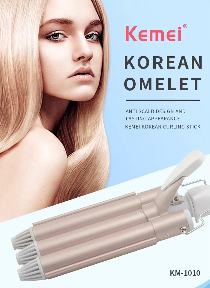 Kemei KM-1010 3-Barrel Hair Waver