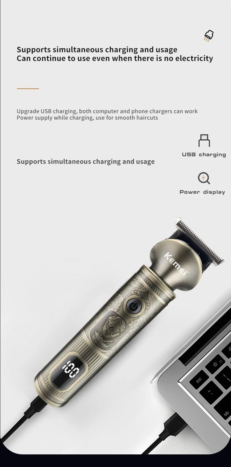 Kemei KM-1637 Digital 21-in-1 Complete Grooming Kit
