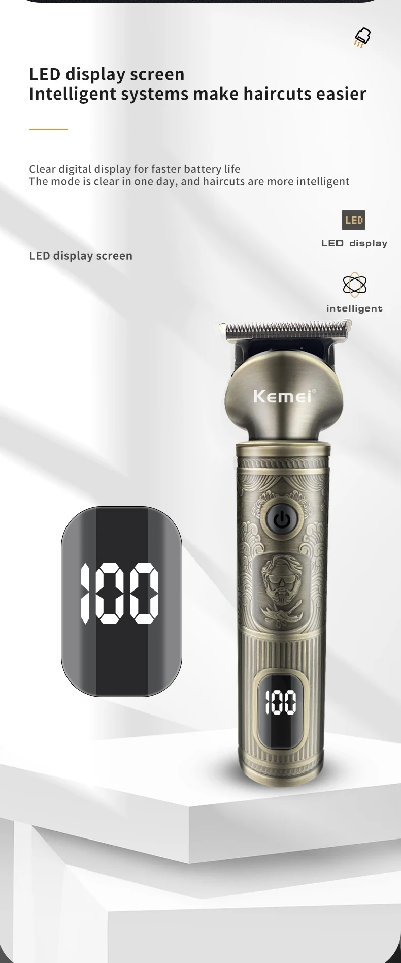 Kemei KM-1637 Digital 21-in-1 Complete Grooming Kit