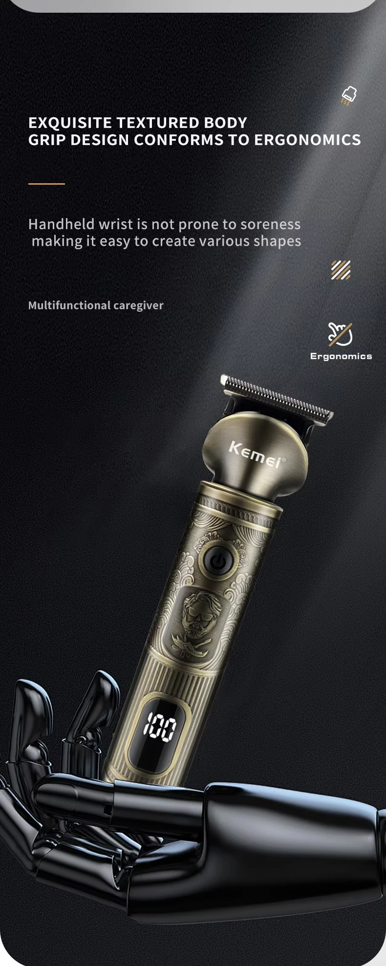 Kemei KM-1637 Digital 21-in-1 Complete Grooming Kit