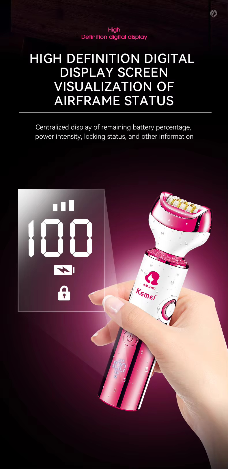 Kemei km-2192 6 in 1 Shaver Epilator
