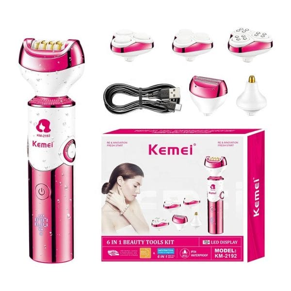 Kemei km-2192 6 in 1 Shaver Epilator - Image 5