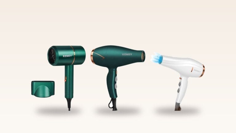 Kemei KM-9826, KM-8222 and KM-8220 hair dryers