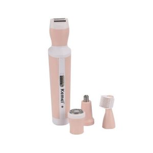Kemei KM-3024 rechargeable ladies shaver with three spare heads